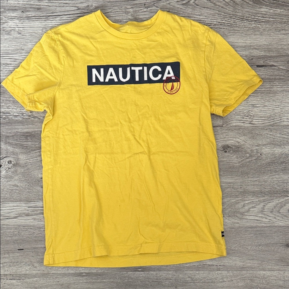 Nautica Yellow Logo Short Sleeve Crew Tee